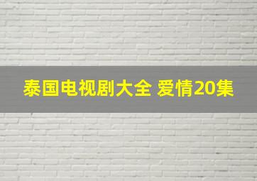 泰国电视剧大全 爱情20集